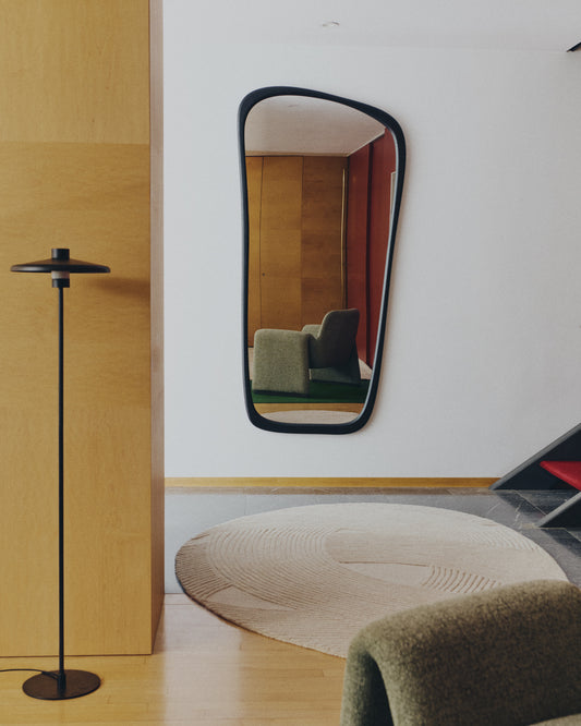 Alura black teak wood mirror 94.5 x 192cm FSC 100%