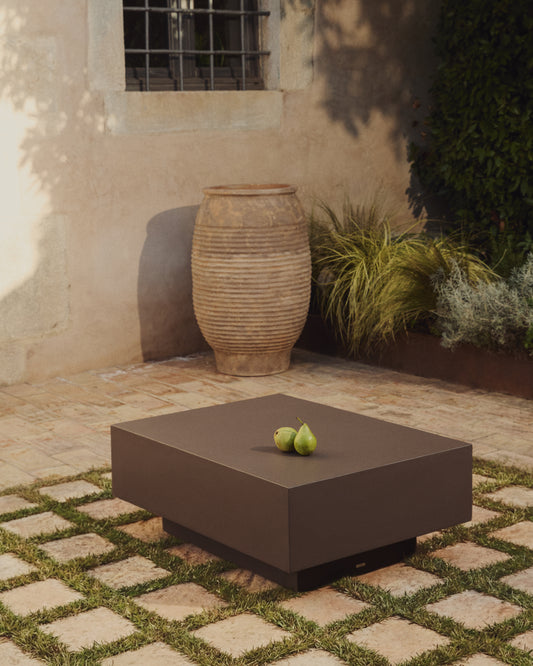 루스텔라 GFRC 브라운 시멘트 소파 테이블 80 x 60 cm