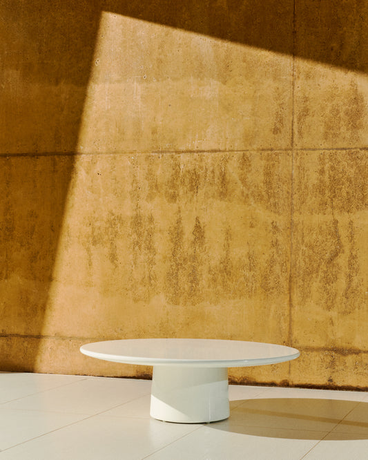 알바넬라 소파 테이블 Ø110cm (글로시 화이트)