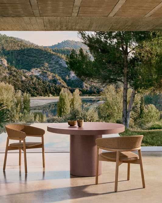 구아블라 시멘트 라운드 테이블 Ø 120cm (테라코타)