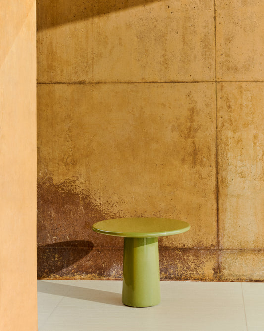 알바넬라 소파 테이블 Ø65cm (글로시 그린)