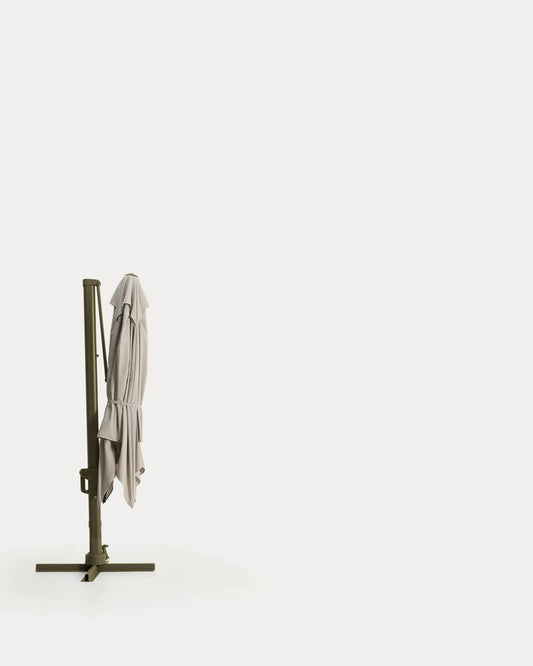 놀리 캔틸레버형 파라솔 베이지/그린 알루미늄 프레임  300 × 300 cm