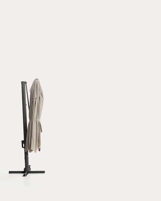 놀리 캔틸레버형 파라솔 베이지/그라파이트 알루미늄 프레임  300 × 420 cm