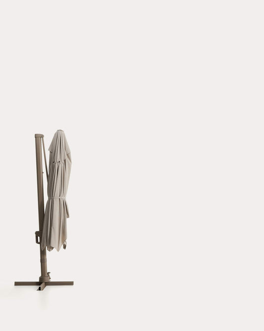 놀리 캔틸레버형 파라솔 베이지/타우페 알루미늄 프레임  300 × 420 cm