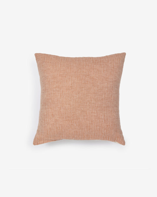 Casilda linen and cotton cushion cover in pink 45 x 45 cm