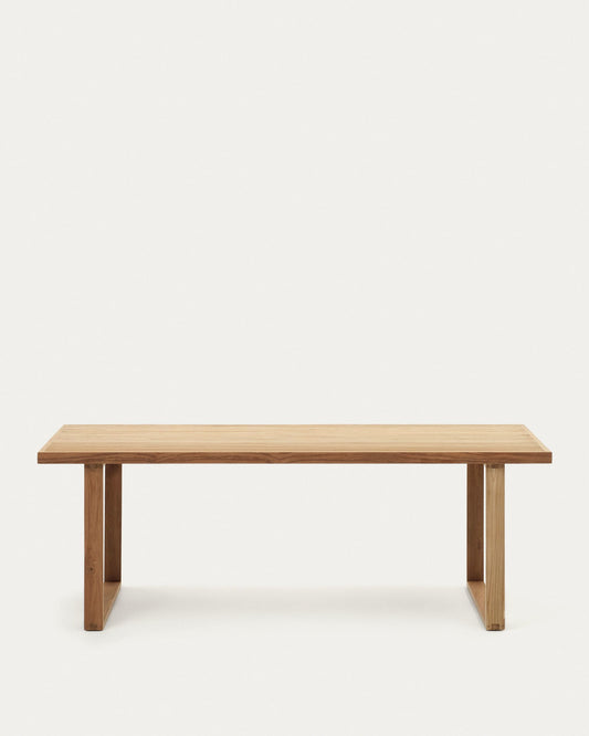 Canadell 100% outdoor solid recycled teak table, 220 x 100 cm