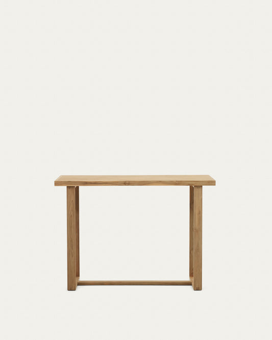 Canadell 100% outdoor solid recycled teak bar table, 140 x 70 cm
