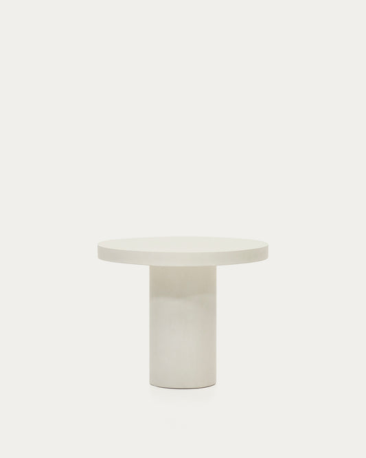 Aiguablava round table in white cement, Ø 90 cm