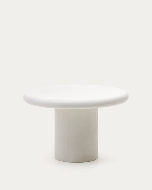 Addaia Round Table made of White Cement Ø120 cm