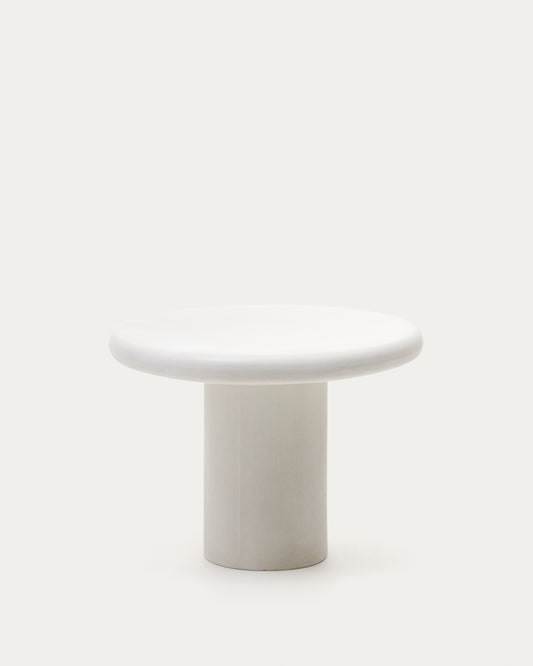 Addaia Round Table in White Cement Ø90 cm