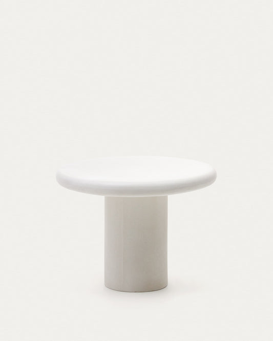 Addaia Round Table in White Cement Ø90 cm