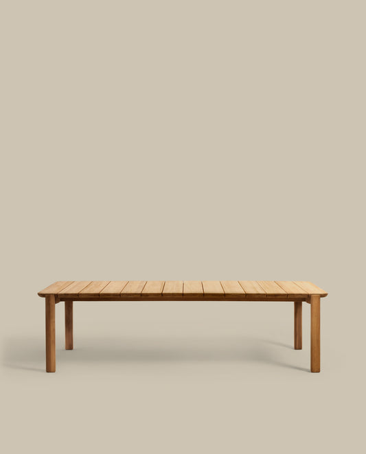 이카로 FSC 100% 인증 내추럴 티크나무 테이블 280 x 112 cm