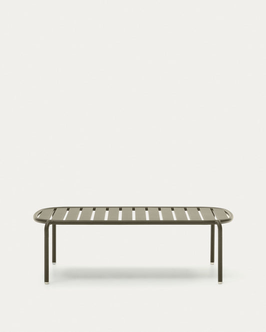 Joncols outdoor aluminium coffee table with powder coated green finish, Ø 110 x 62 cm