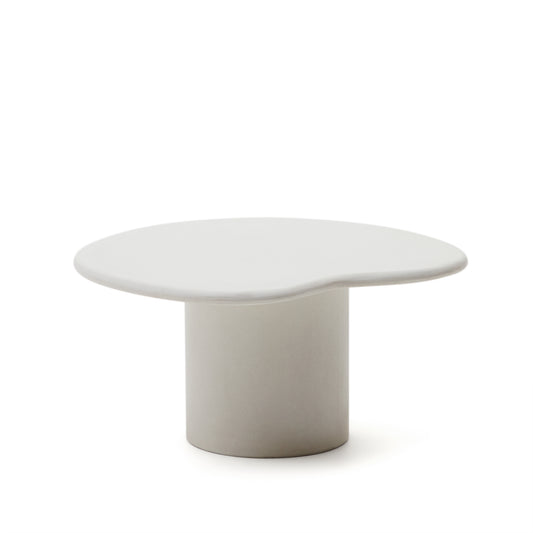 Macarella white cement coffee table, 83 x 77 cm