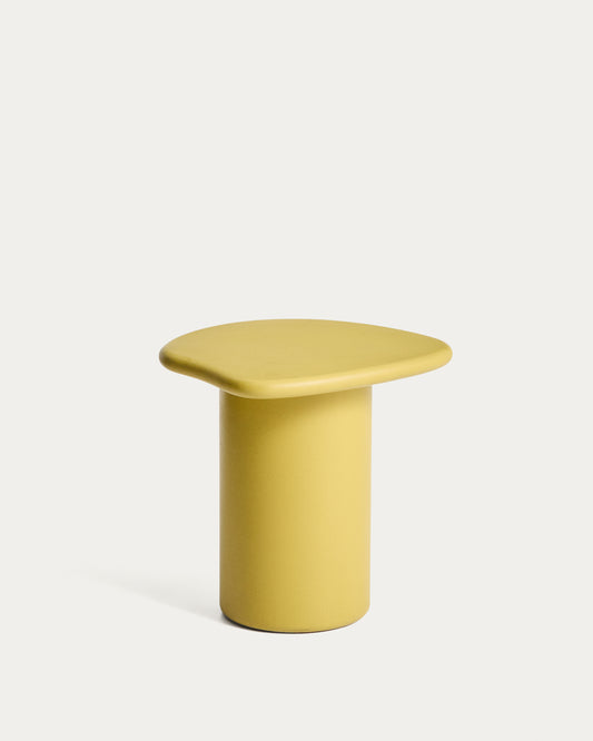 마카엘라 머스타드 GFRC 시멘트 사이드 테이블 48 x 47 cm