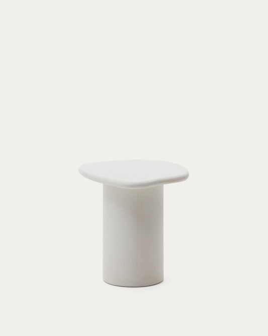 마카엘라 화이트 시멘트 사이드테이블 48 x 47 cm