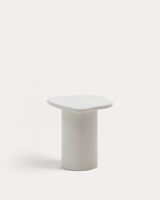 마카엘라 화이트 시멘트 사이드테이블 48 x 47 cm