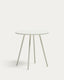 Montjoi round outdoor table in steel with a white finish, Ø 70 cm