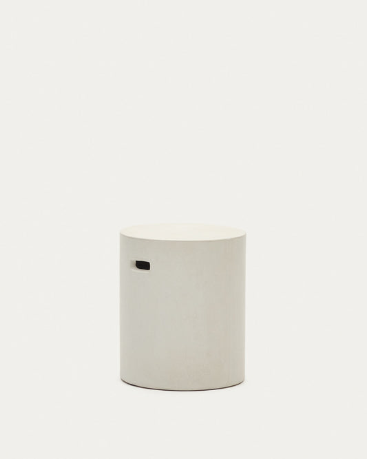 구아블라 화이트 시멘트 라운드 스툴/사이드테이블 Ø37cm