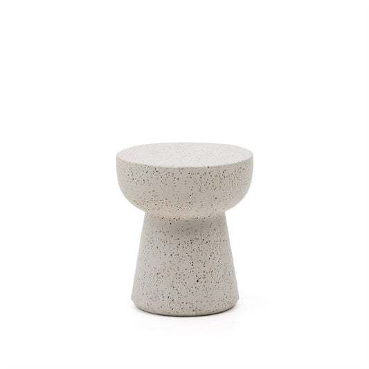 Pada white terrazzo side table, Ø 40 cm