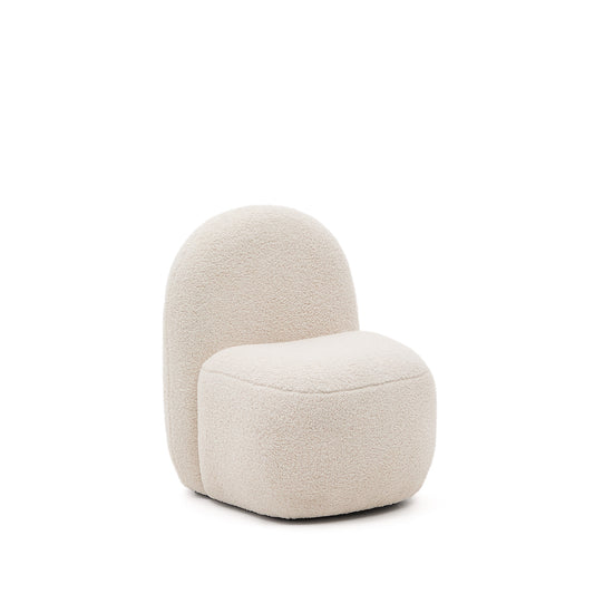 Bucky child’s armchair in white bouclé FSC 100%