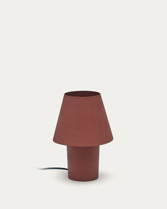 Canapost table lamp in metal with a terracotta painted finish