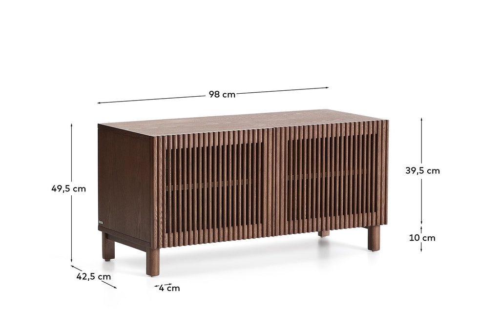 베일라 FSC 100% 인증 애쉬 월넛 2도어 캐비닛 98.5 cm