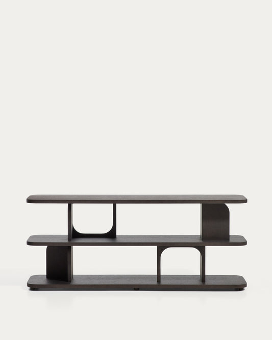 Aduma 에보나이즈드 오크 베니어 선반장 FSC 100% 160 x 65cm