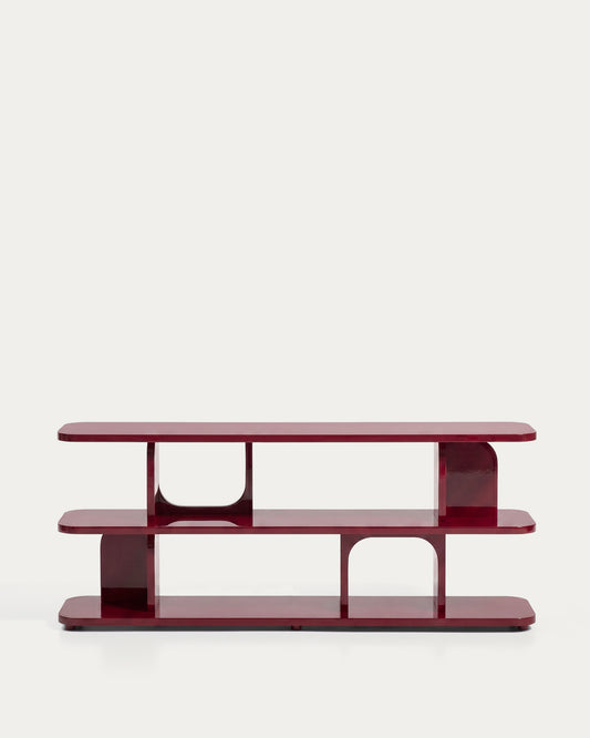 아두마 선반 MDF 버건디 고광택 래커 마감 FSC 100% 160 x 65 cm