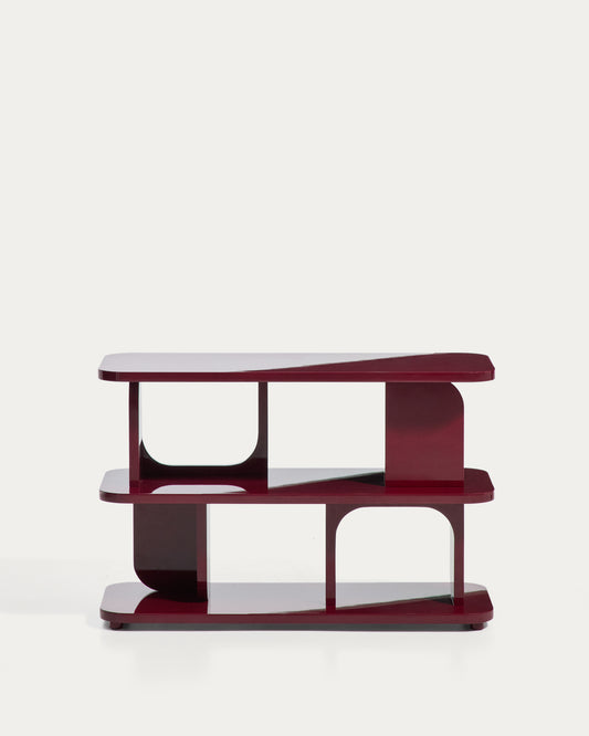 아두마 선반 MDF 버건디 고광택 래커 마감 FSC 100% 100 x 65 cm