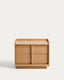Onix bedside table, 2 drawers, oak veneer in a natural tone finish, 60 x 47 cm FSC Mix Credit