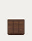 Onix chest of drawers with 3 drawers, walnut veneer, dark finish, 100x78cm FSC Mix Credit