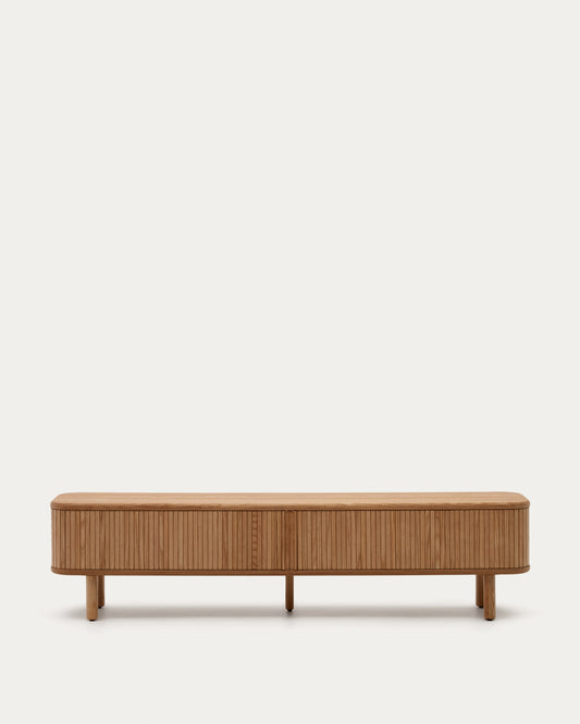 마일렌 애쉬나무 네츄럴 무늬목 TV거실장 200 x 50 cm