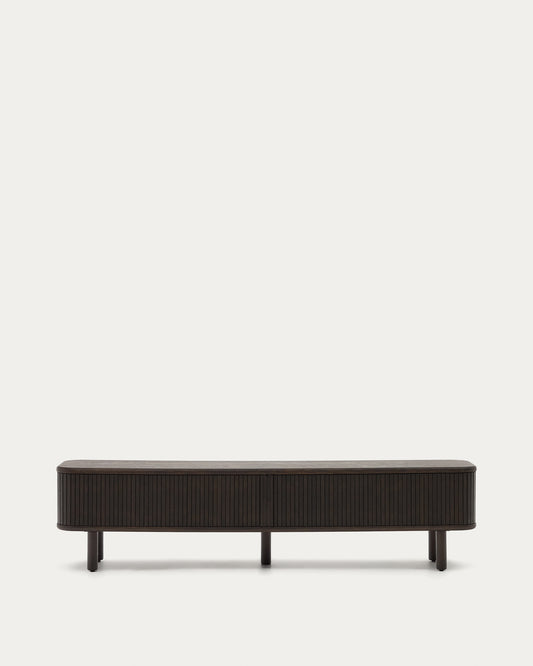 마일렌 애쉬나무 다크컬러 무늬목 TV거실장 200 x 50 cm