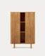 Mailen 2 door highboard in ash veneer with a natural finish 110 x 160 cm