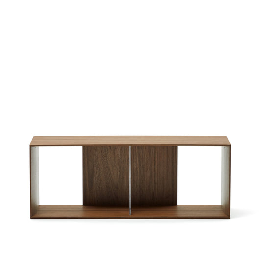 Litto large shelf module in walnut veneer, 101 x 38 cm