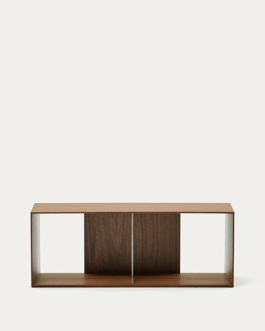 Litto large shelf module in walnut veneer, 101 x 38 cm