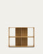 Litto set of 2 modular shelving units in oak wood veneer, 101 x 76 cm