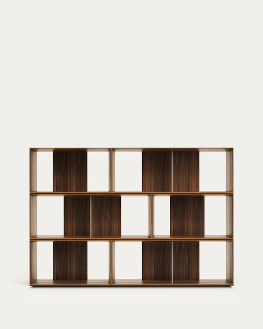 리토 월넛 베니어 모듈선반 6개세트 (M모듈3+L모듈3) 168 x 114cm