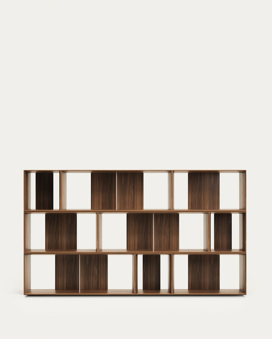 리토 월넛 베니어 모듈선반 9개세트 (S모듈3+M모듈3+L모듈3) 202x114cm