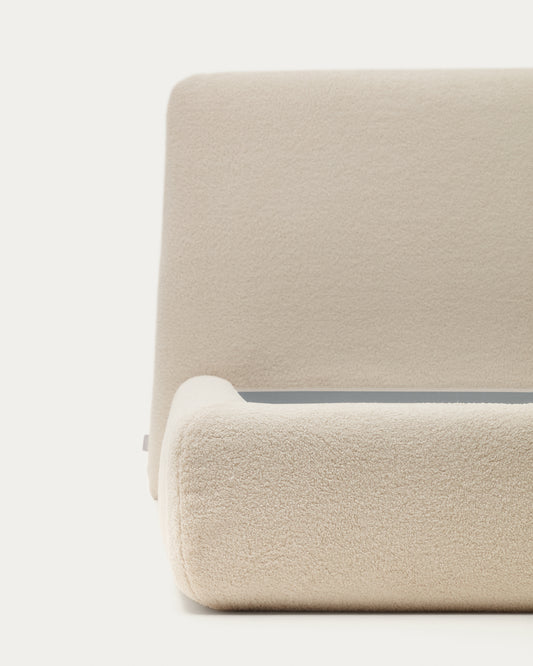 Martina bed cover in ecru bouclé for a 160 x 200 cm mattress