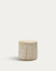Drasi cement side table with travertine-effect finish Ø46cm