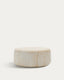Drasi cement coffee table with travertine-effect finish Ø90cm