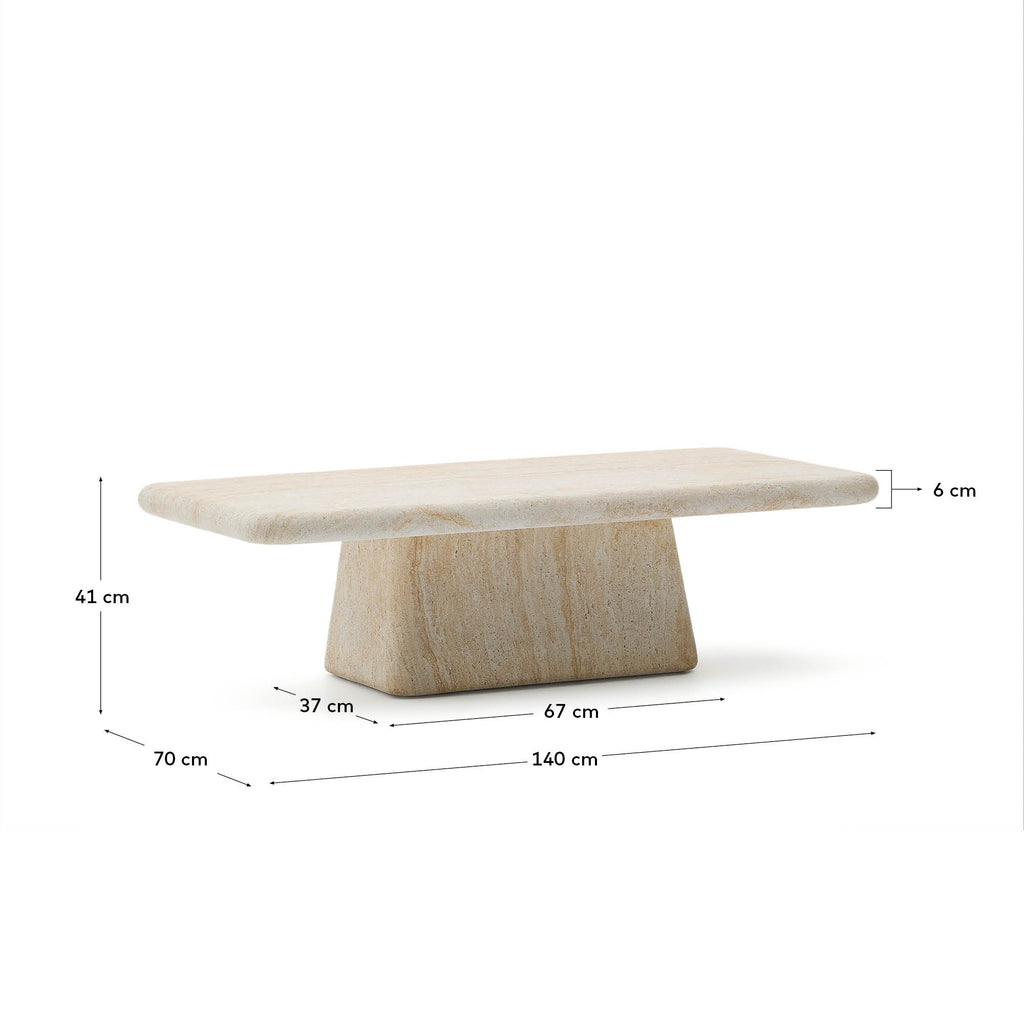 드라시 시멘트 소파 테이블 140 x 70cm
