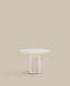 Albanella coffee table in cement with glossy white finish Ø65cm