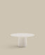 Albanella coffee table in cement with glossy white finish Ø85cm