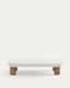 Labra coffee table in cement and acacia wood 140 x 70 cm FSC 100%