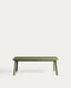 Izola extendable outdoor table in aluminium with green finish 220 (280) x 100cm
