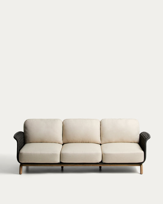 알리파 UV차단 로프 FSC 100% 아카시아 원목 3인 소파 235cm (다크그레이) FSC 100%