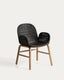 알리파 UV차단 로프 FSC 100% 아카시아 원목 암체어 (다크그레이)